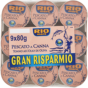 TONNO ALL’ OLIO DI OLIVA PESCATO A CANNA RIO MARE