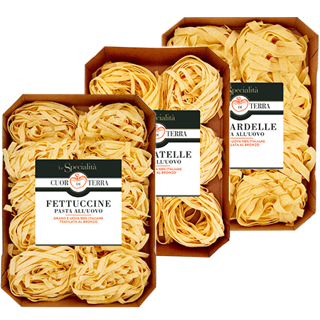 Fettuccine, Tagliatelle, Pappardelle all'uovo