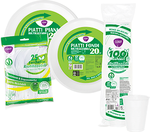 PIATTI, BICCHIERI, FORCHETTE, CUCCHIAINI RIUTILIZZABILI