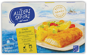 FILETTI DI MERLUZZO PANATI GLI ALLEGRI SAPORI 
