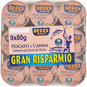 TONNO ALL’OLIO DI OLIVA PESCATO A CANNA RIO MARE