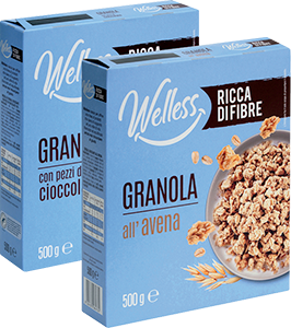 GRANOLA ALL’AVENA, CON PEZZI DI CIOCCOLATO WELLESS