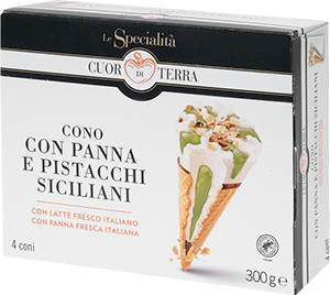 CONO CON PANNA E PISTACCHI SICILIANI LE SPECIALITÀ CUOR DI TERRA