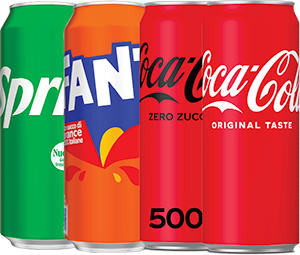 COCA COLA, COCA COLA ZERO, COCA COLA ZERO CAFFEINA, FANTA, SPRITE*