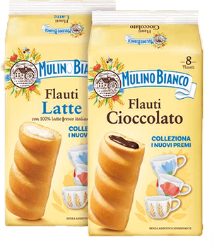 FLAUTI AL LATTE, AL CIOCCOLATO MULINO BIANCO