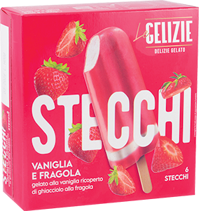 STECCHI VANIGLIA E FRAGOLA LE GELIZIE