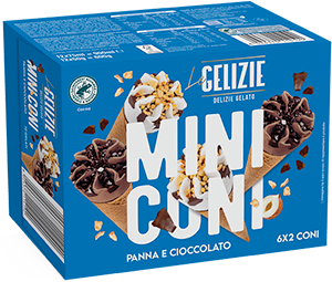 MINI CONI PANNA E CIOCCOLATO LE GELIZIE