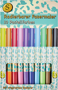 10 PENNARELLI COLORATI CANCELLABILI