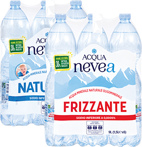 ACQUA NATURALE, FRIZZANTE NEVEA