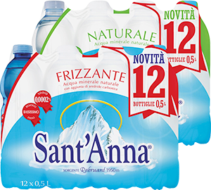ACQUA NATURALE, FRIZZANTE SANT’ANNA