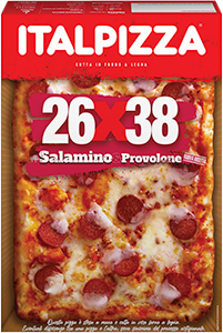 PIZZA 26X38 SALAMINO E PROVOLONE ITALPIZZA