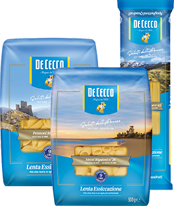 SPAGHETTONI QUADRATI, MEZZI RIGATONI, PENNONI RIGATI DE CECCO