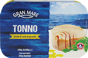 TONNO ALL’OLIO DI SEMI DI GIRASOLE GRAN MARE
