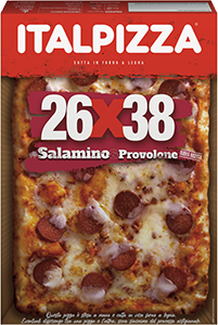 PIZZA SALAMINO & PROVOLONE 26x38 ITALPIZZA