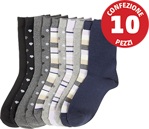 10 PAIA CALZE UOMO E DONNA