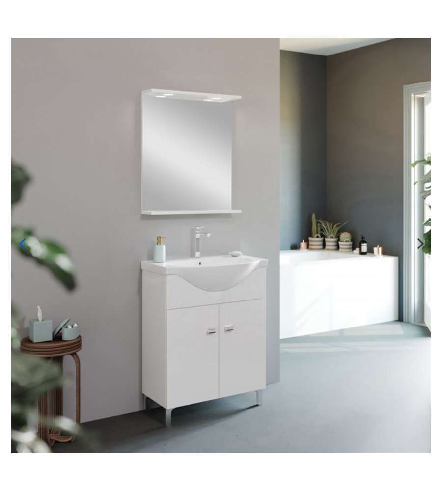 Mobile bagno due ante e specchiera