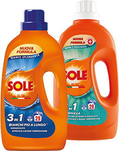 Detersivo lavatrice liquido bianco splendente / proteggi colore / igiene e freschezza 