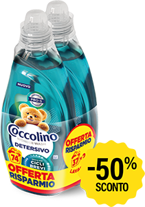 Detersivo lavatrice liquido assortito 37 lavaggi x 2 pezzi