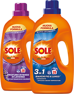 Detersivo liquido bianco splendente / proteggi colore / igiene e freschezza 