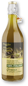 OLIO EXTRA VERGINE DI OLIVA 100 % ITALIANO GREZZO ESTRATTO A FREDDO POGGIO DELLE FATTORIE 