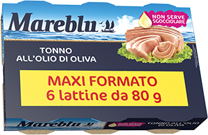 TONNO ALL’OLIO DI OLIVA MENO OLIO MARE BLU 