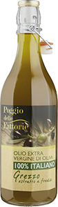 OLIO EXTRA VERGINE DI OLIVA 100% ITALIANO GREZZO ESTRATTO A FREDDO POGGIO DELLE FATTORIE 