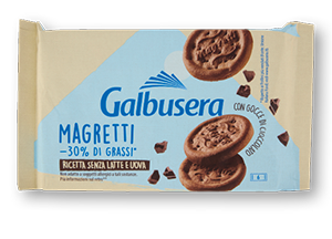FROLLINI MAGRETTI LEGGERI CON GOCCE DI CIOCCOLATO GALBUSERA