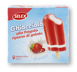 GHIACCIOLO ALLA FRAGOLA RIPIENO DI GELATO X6 