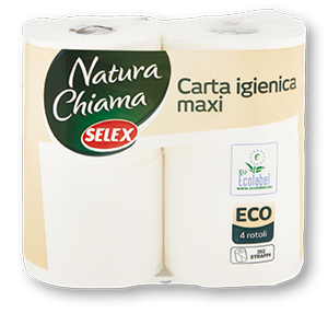 CARTA IGIENICA 2 VELI ECO NATURA CHIAMA SELEX 4 ROTOLI