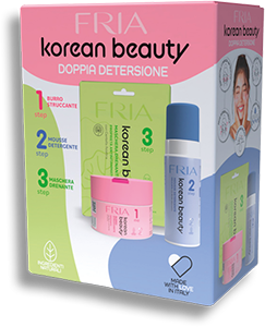 FRIA KOREAN BEAUTY BURRO STRUCCANTE 80 ML + MOUSSE DETERGENTE 150 ML + MASCHERA VISO CENTELLA ASIATICA