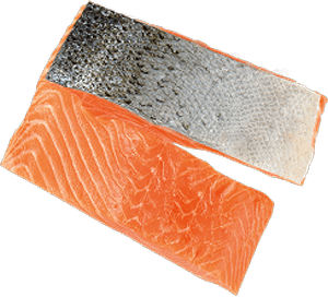 PORZIONI DI SALMONE CON PELLE