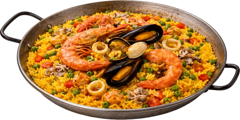PAELLA e PAELLA AI FRUTTI DI MARE