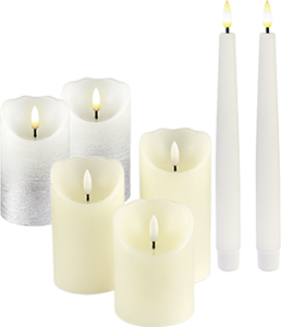 CANDELE IN CERA A LED