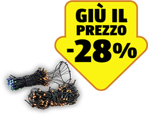 CATENA LUMINOSA LED PER ALBERO DI NATALE