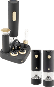 SET DI ACCESSORI ELETTRICI PER IL VINO/MACININO ELETTRICO PER SALE E PEPE