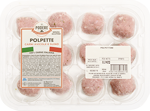 POLPETTE DI TACCHINO, POLLO E SUINO 