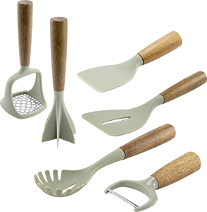 UTENSILI DA CUCINA IN LEGNO DI ACACIA