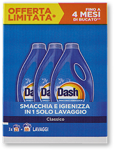 DETERSIVO PER LAVATRICE LIQUIDO DASH 