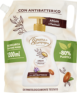SAPONE CREMA ARGAN E PATCHOULI ECORICARICA SPUMA DI SCIAMPAGNA