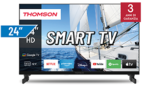 THOMSON TV 24” HD READY GOOGLE TV + 12VOLT