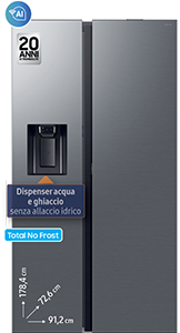 Frigorifero Side by Side Air•Space AI RS80F67KCTEF