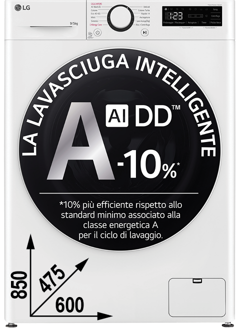 LAVASCIUGA SLIM INTELLIGENTE AI DD TM D2R5S09TSWW