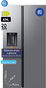 Frigorifero Side by Side Air•Space AI RS80F67KCTEF