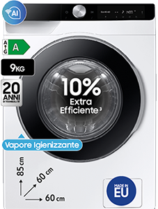 Lavatrice EcoDosatore® 1.400 giri Ai•Control WW90DG6U85LK
