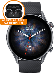 GTR3 PRO INFINITY BLACK + AURICOLARI OPEN EAR UP