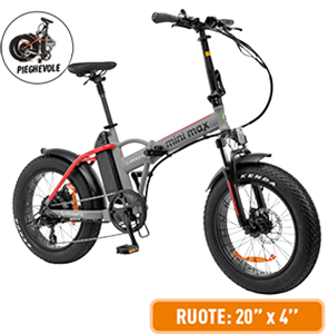 FAT E-BIKE A PEDALATA ASSISTITA ARGENTO MINI MAX