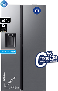 Frigorifero Side by Side Air•Space AI RS80F67KCTEF