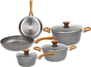 BATTERIA 8 PEZZI WOOD