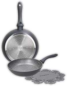 SET 2 PADELLE 24-28 CM COOK CIRCLE ARDESIA