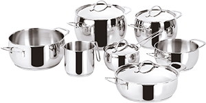 BATTERIA 11 PEZZI ACCIAIO EUFORIA